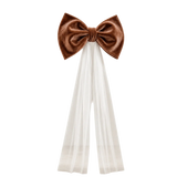 Yeknu  Home Decor Mesh Tulle Large Velvet Christmas Bow New Year Pendant Christmas Tree Topper Bow Ornaments Xmas Vibe Decor Bow Party
