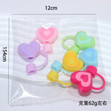 Yeknu  1PC Silicone Heart Straw Covers Reusable Star Straw Toppers Drinking Caps Straws Stopper for Stanley 10mm Tumbler Accessories