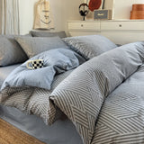 Yeknu  100% Cotton Duvet Cover Set with 2 Pillowcases - Soft & Breathable Bedding Set 3Pieces, Hypoallergenic, Easy Care, 16 Sizes