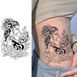 Yeknu  Japanese geisha, lasting 1-2 weeks waterproof, temporary tattoo stickers, man and woman,semi-permanent arm fake tattoos