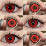 Yeknu  Cosplay Contact Lens Makeup Colored Pupils Cosmetics Beauty Red  Lenses Woman Cosplay Pink Pupils Halloween Color Contacts