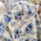 Yeknu  100x150cm Jacquard Chiffon Fabric Summer for Dresses Skirts Shirt T-shirt Sewing Needlework Cloth Thin Soft Breathable Flower