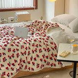 Yeknu  Retro Jacquard  Blended Cover Blanket Multifunctional Sofa Nap Blanket Thick Blanket