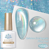 Yeknu  10ml Super Shining Reflective Cat Magnetic Gel Ultra Shine Glitter Red Silver Soak Off UV LED Gel Nail Art Varnish