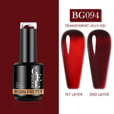 Yeknu  Rubber Base Gel Nail Polish Pink White Base Gel Top Coat Jelly Semi Transparen French Soak Off UV Nail Art Varnish