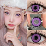 Yeknu  1 Pair Purple Color Contact Lenses with Myopia for Eye Lenses Beauty Pupils Natural Eye Lenses Cosmetic Fast Shipping