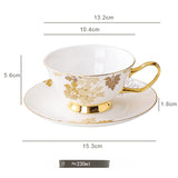Yeknu  European Style Retro Ceramic Bone Porcelain Coffee Cup Plate Creative Mark Water Cup Home Restaurant Decor English Afternoon Tea