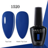 Yeknu  15ml Gel Nail Polish LED Semi-permanent Summer Varnish UV Vernis Blue Color Enamels For Nails Gellak Top Coat Base Polish