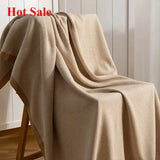 Yeknu  Light luxury blanket living room nap sofa blanket bedside towel office aviation blanket paper pattern fish bone pattern