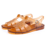 Yeknu  Men's sandals summer rubber vietnam plastic nostalgic classic vintage middle-aged dad beach shoes
