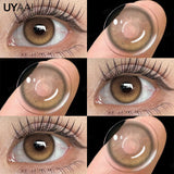 Yeknu  1 Pair Color Contact Lenses Makeup Blue Pupils Natural Brown Lenses High Quality Green Color Eye Lens Cosmetic Colorcon