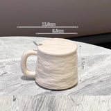 Yeknu  Creative Ceramic Stone pattern With cover Water Cups, Household Dining Room Office Items, Mug, Breakfast Milk Coffee Cup, 1Pc