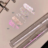 Yeknu  1pc Liquid Eyeshadow Super Shine Pink Pearlescent Glitter Eyeliner Long Lasting Waterproof Eye Shadow Glitter Party Eye Makeup