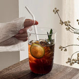 Yeknu  Cold Coffee Cups  Aesthetic Glass Cup Water Bottle Glasses for Drink Decorative Drinkware Cold Coffee Mug Cocktail Glass