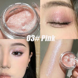 Yeknu  Glitter Eyeshadow Long Lasting Waterproof Eyeshadow Pearlescent Shimmer Body Highlighter Makeup Palette Glitter Eyeshadow Gel