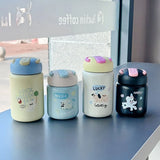 Yeknu  260ml/360ml Cute Stainless Steel 316 Thermal Flask With Straw Leak-Proof Mini Fashion Student Kids Thermal Bottle Travel Tumbler