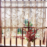 Yeknu  Hand-made Macrame Leaf Patter Curtain Tapestry Bohemia Hanging Window Door Tassel Curtain Wall HangingTapestry Room Decoration
