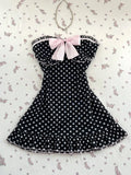 Yeknu  Women's Casual Vacation Elegant Outfit Daily Versatile Fashion Outing Pink Bow Decor Mesh Polka Dot Print Tube Top Mini