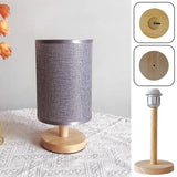 Yeknu  1PC Solid Wooden Base Holder with Cord on off switch Table Lamp for Home Lighting Table Lamp Plug In Lamp Bedside Holder