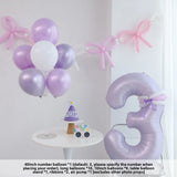Yeknu  40-Inch Number Balloons for Birthday Photoaphy Props Boys Girls One Year Old Creme Purple Decorative Scene Arrangement