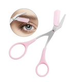 Yeknu  Stainless Steel Eyebrow Scissors with Comb – Precision Brow Trimmer for Easy Eyebrow Shaping & Grooming