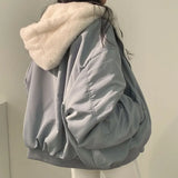 Yeknu Winter New Cotton Coat Jacket Loose Hooded Thickened Coat Women Cotton Coat Women