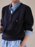 Yeknu  Knitted Autumn Fake Two Piece Set Patchwork Pullover Sweater Women Embroidery Modis Casual Ladies Sweaters Korean Woman Sweater