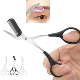 Yeknu  Stainless Steel Eyebrow Scissors with Comb – Precision Brow Trimmer for Easy Eyebrow Shaping & Grooming