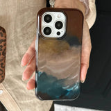 Yeknu  Luxury Ink Wash Dizzying Pattern Phone Case For Iphone 17 air 16 Pro Max Cases 15pro 14 13 Promax Vintage IMD Back Cover