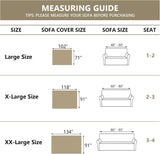 Yeknu  Boho Couch Cover Farmhouse Sofa Slipcover Simple Couch Protector for Dogs Chenille Sofa Covers L Shaped Couch Cushion Covers