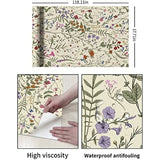 Yeknu  Floral Peel and Stick Wallpaper Farm Floral Wallpaper Wildwood Self Adhesive Wallpaper for Home Bedroom Cabinets Wall Decor