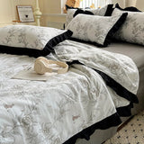 Yeknu  washed cotton air conditioner quilt four-piece summer cool quilt thin double summer quilt core machine washable