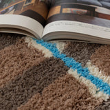 Yeknu  Fluffy Tufting Bathroom Mat Maillard Grids Bathmat Rug Carpet Entrance Doormat Floor Anti Slip Pad Aesthetic Home Decor 45x75cm