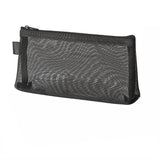 Yeknu  1Pc Clear Mesh Pencil Case Stereoscopic Portable School Supplies Pen Box Bill Storage Bag Zipper Pouch Office Student Pen Bag