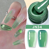 Yeknu  10ml Jelly Nude Gel Nail Polish Crystal Translucent Coffee Soak Off Semi-Permanent Varnish Base Top Coat Manicure