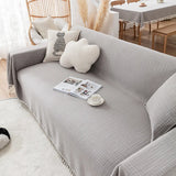 Yeknu Four Seasons General Modern Simple Fringe Plaid Sofa Cover Full Towel Cushion Blanket Carpet