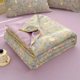 Yeknu Washed Double Gauze Spring Summer Quilt Queen Grade A Lightweight Comforter Soya Fibre Filling Soft Breathable Summer Blanket