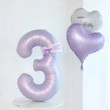 Yeknu  40-Inch Number Balloons for Birthday Photoaphy Props Boys Girls One Year Old Creme Purple Decorative Scene Arrangement