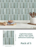 Yeknu  Waterproof Moisture Proof 3D Tile Stickers Self Adhesive Wall Decals for Kitchen Bathroom Oil Resistant Decorative Wall Mural