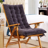 Yeknu  Recliner Soft Cushion Thickened Velvet Rocking Chair Bench Cushion Office Chair Gift Tatami Cushion for Outdoor Camping Blue Red