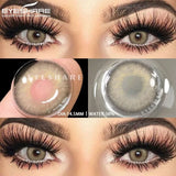 Yeknu  2pcs Colored Contacts Lenses for Eyes Fashion Blue Contact Lens Brown Lenses Gray Pupils Yearly Cosmetic Green Contacts