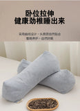 Yeknu 2025 new pure cotton three-dimensional triangular striped buckwheat pillow full buckwheat hull filling to protect cervical spine