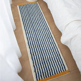 Yeknu  Striped Long Plaid Tufted Rug Memories Flocking Carpet Floor Anti Slip Doormat  Bathmat Bedside Rug  Bedroom Cloakroom Bathroom