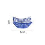 Yeknu  Korean Style Colorful Square Bowl  Retro Checkered Pattern Glass Heat-resistant material Dish Dipping Material Small Dish