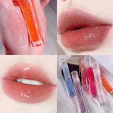 Yeknu  Galaxy Mirror Lip Gloss Glitter Lipgloss Transparent Lip Oil Long Lasting Moisturizing Lipstick Lipgloss Lips Makeup Cosmetics