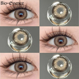 Yeknu  1 Pair Korean Lenses Colored Contact Lenses With Degree Myopia Lenses Brown Contact Lenses Big Eye Lenses Natural
