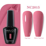 Yeknu  15ml Orange Color Nail Gel Polish Semi Permanent Red Pink Gellack Nail Art Salon Soak Off UV LED Glitter Nail Gel Varnish