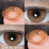 Yeknu  2pcs/pair 14.5MM Iris Brown Lenses Beauty Makeup Pupils Eye Color Lenses Colorful Contact Lenses Fashion Blue Green Lens