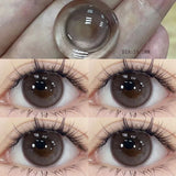 Yeknu  Colored Contact Lenses for Eyes Brown High Quality Lense with Degree Natural Beauty Eye Contacts Lenses Yearly 1 Pair