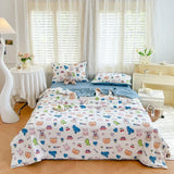 Yeknu  Summer Lightweight Quilt Wrinkle Resistant Washed Cotton All Season Comforter Single Double Bed Air Conditioning Duvet